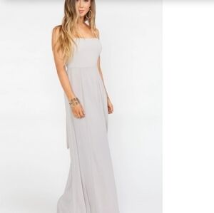 Mumu weddings Lauren tie maxi dress